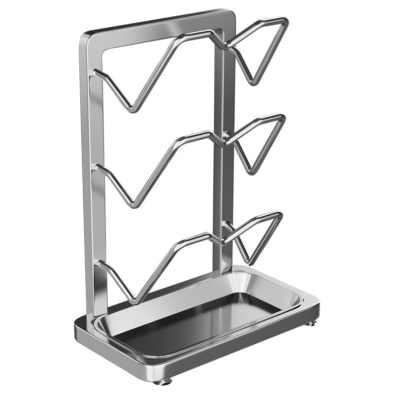 Stainless Steel Multi-Layer Pot Lid and Cutting Board Rack