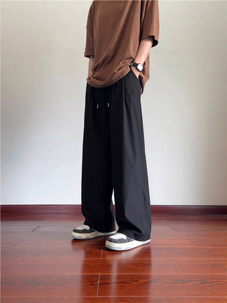 Black men's trousers - slim fit casual pants with comfortable stretch fabric