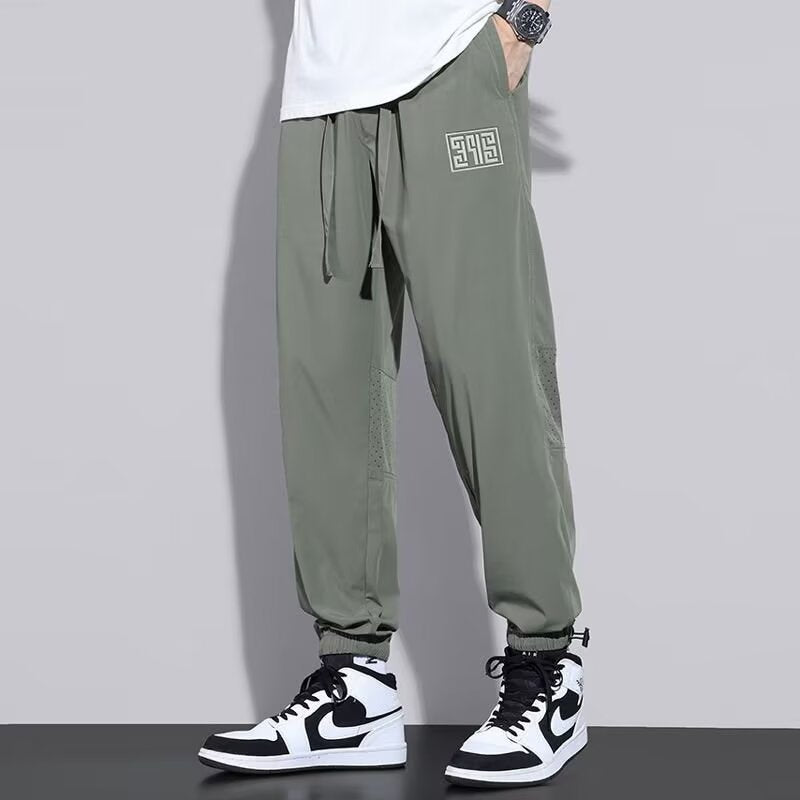Gray men's trousers - slim fit casual pants with comfortable stretch fabric