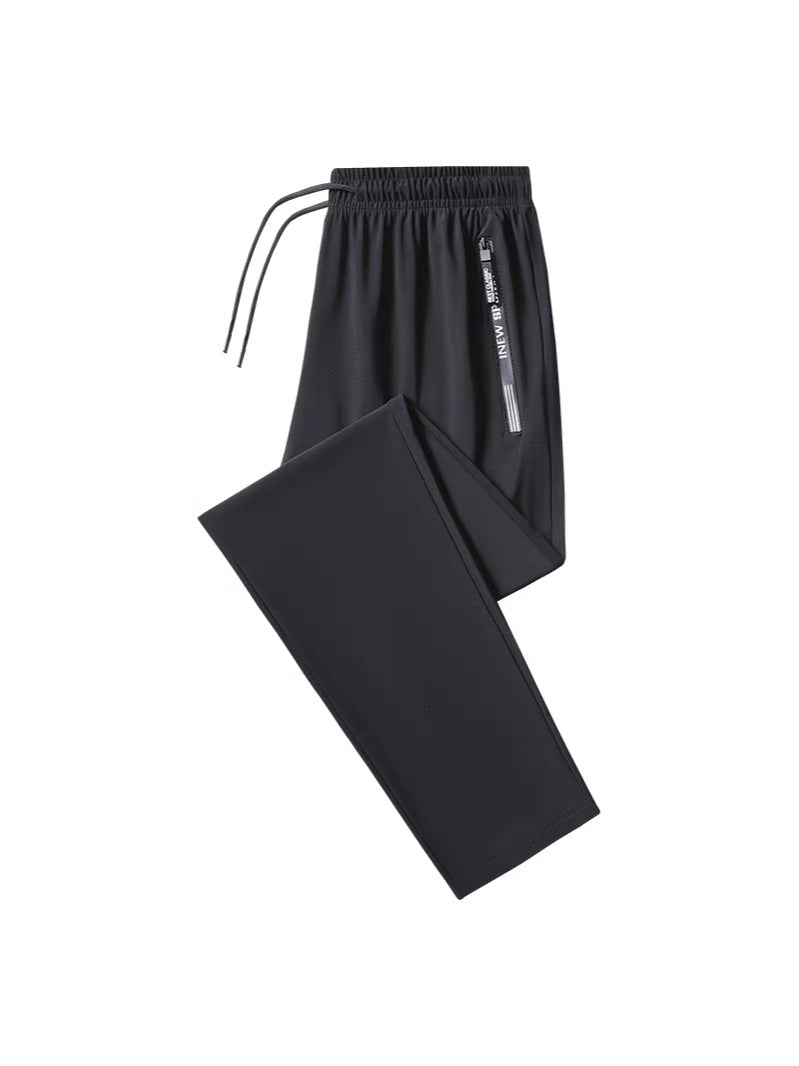 Black Straight-Leg Briefs men's trousers - slim fit casual pants with comfortable stretch fabric