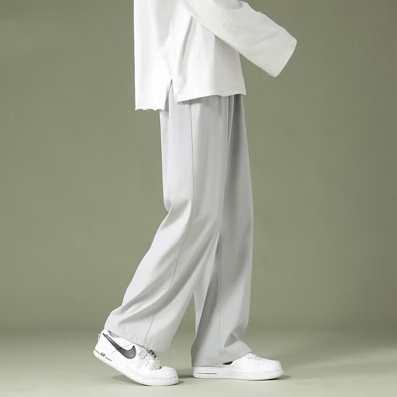 Black men's trousers - slim fit casual pants with comfortable stretch fabric