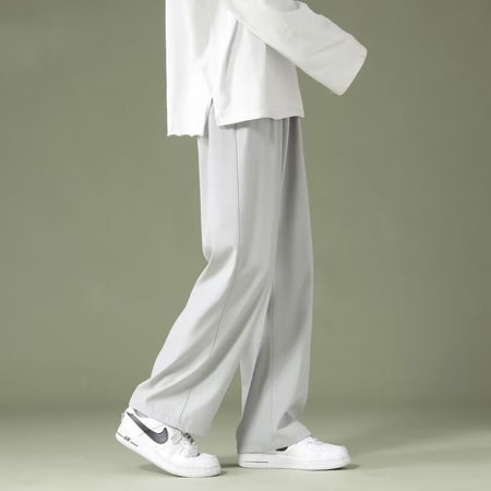 Black men's trousers - slim fit casual pants with comfortable stretch fabric