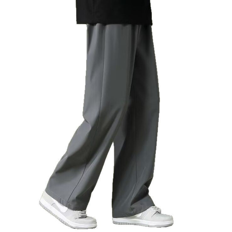 Men's Straight-Leg Ice Silk Breathable Summer Trousers
