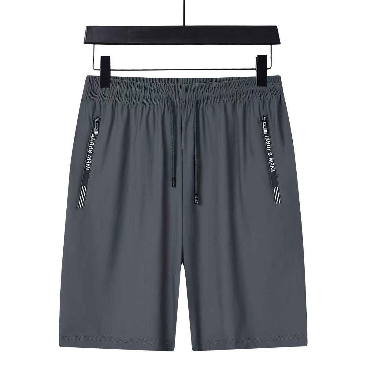 Solid Black men's shorts - casual shorts with elastic waistband for active and leisure wear