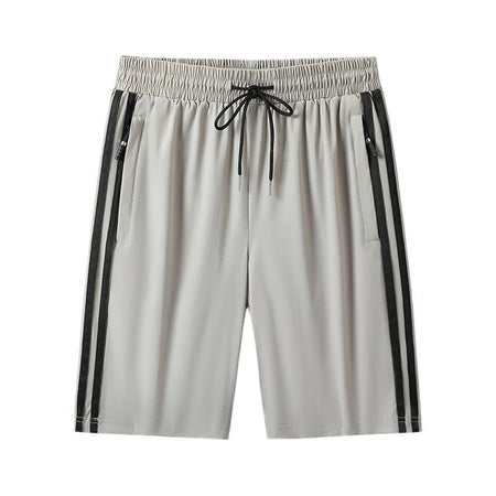 Khaki men's shorts - casual shorts with elastic waistband for active and leisure wear