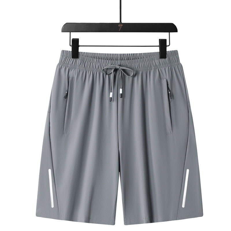 Black men's shorts - casual shorts with elastic waistband for active and leisure wear