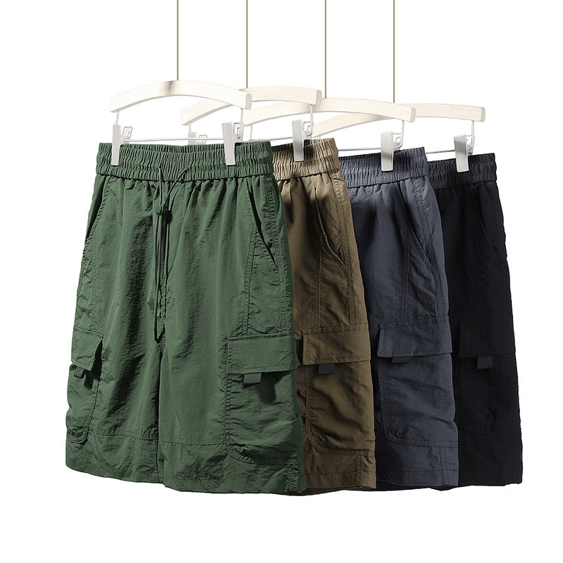 Men’s Premium Ice Silk Quick-Dry Utility Cargo Shorts
