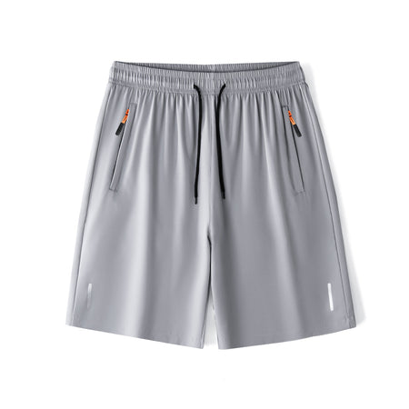 Light Gray men's shorts - casual shorts with elastic waistband for active and leisure wear
