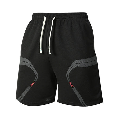 Black men's shorts - casual shorts with elastic waistband for active and leisure wear