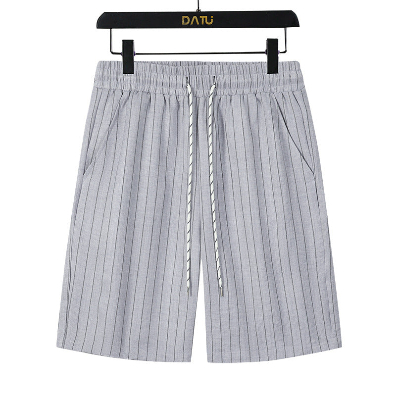 Men’s Premium Striped Ice Silk Quick-Dry Sports Shorts