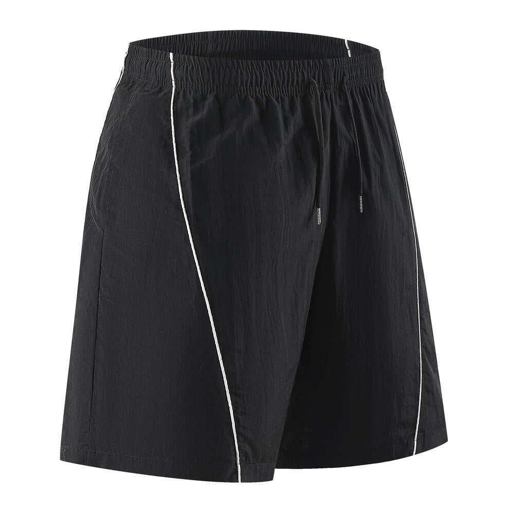 Grey men's shorts - casual shorts with elastic waistband for active and leisure wear