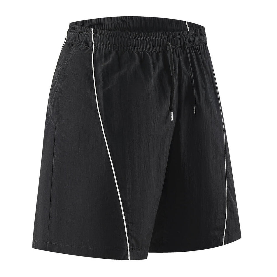 Grey men's shorts - casual shorts with elastic waistband for active and leisure wear