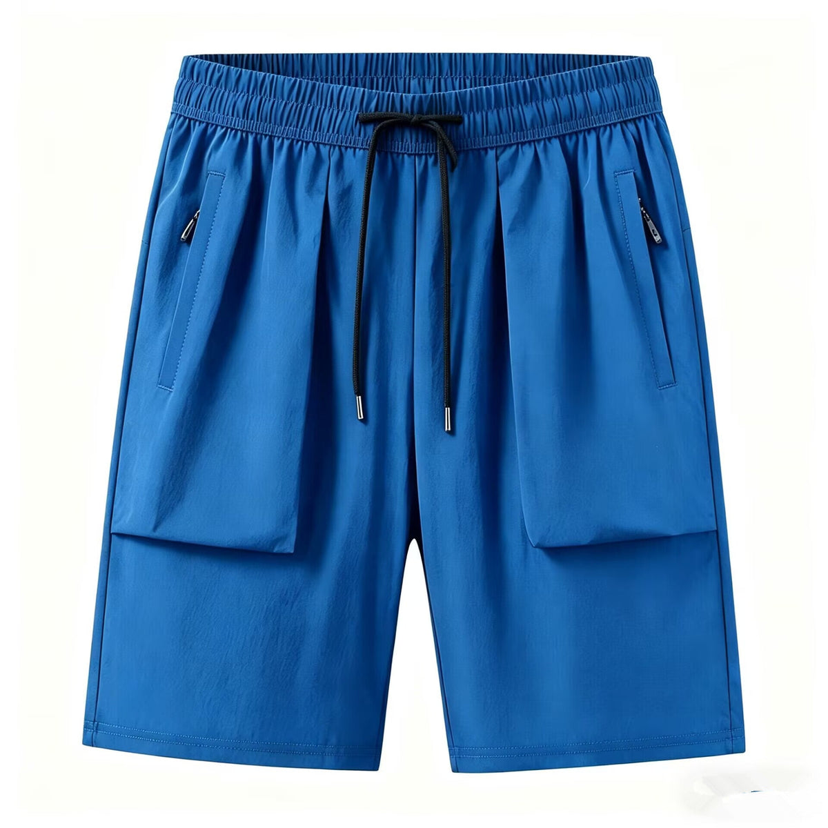 Grey men's shorts - casual shorts with elastic waistband for active and leisure wear