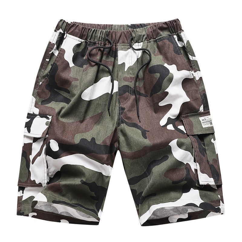 Men’s Premium Large-Size Cotton Camouflage Utility Shorts