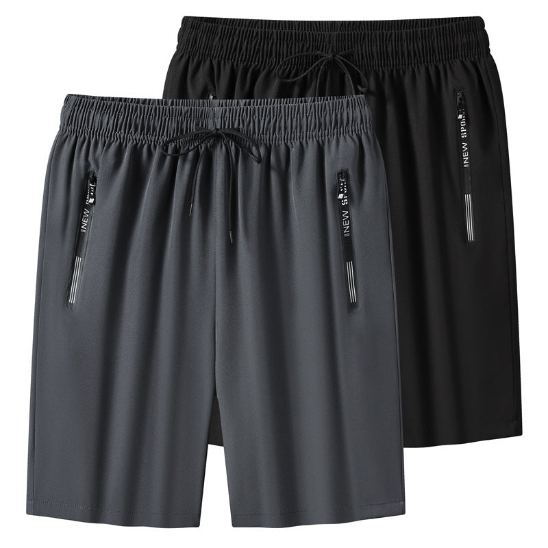 Men’s Quick-Dry Ice Silk Shorts for Summer Sport and Track