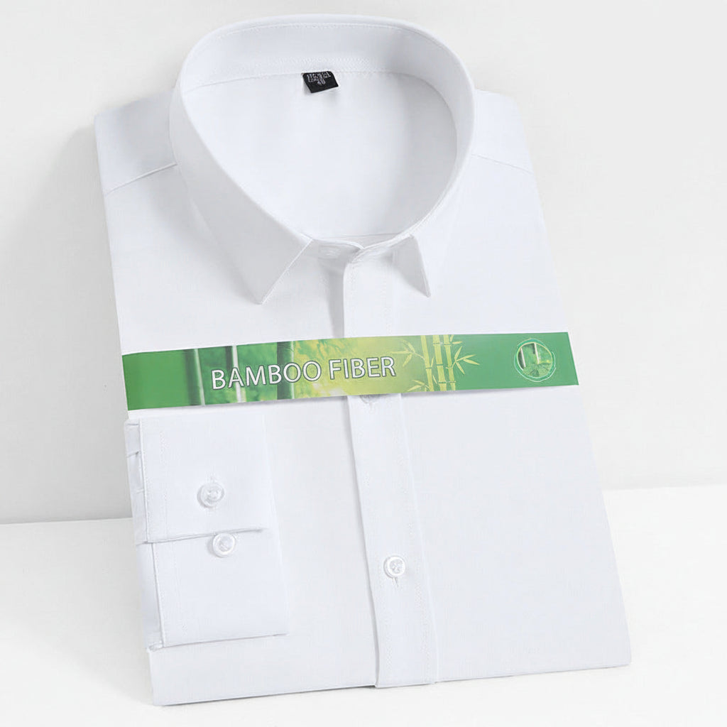 Q870-5 White men's casual shirt - button-up design with relaxed comfortable fit