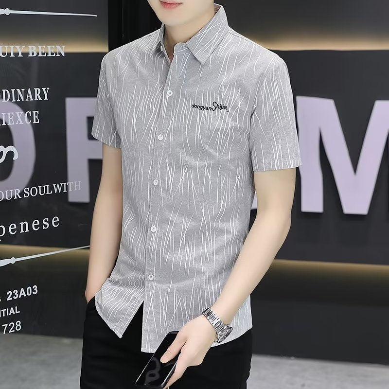 Men's Premium Ice Silk Slim Fit Cooling Summer Shirt