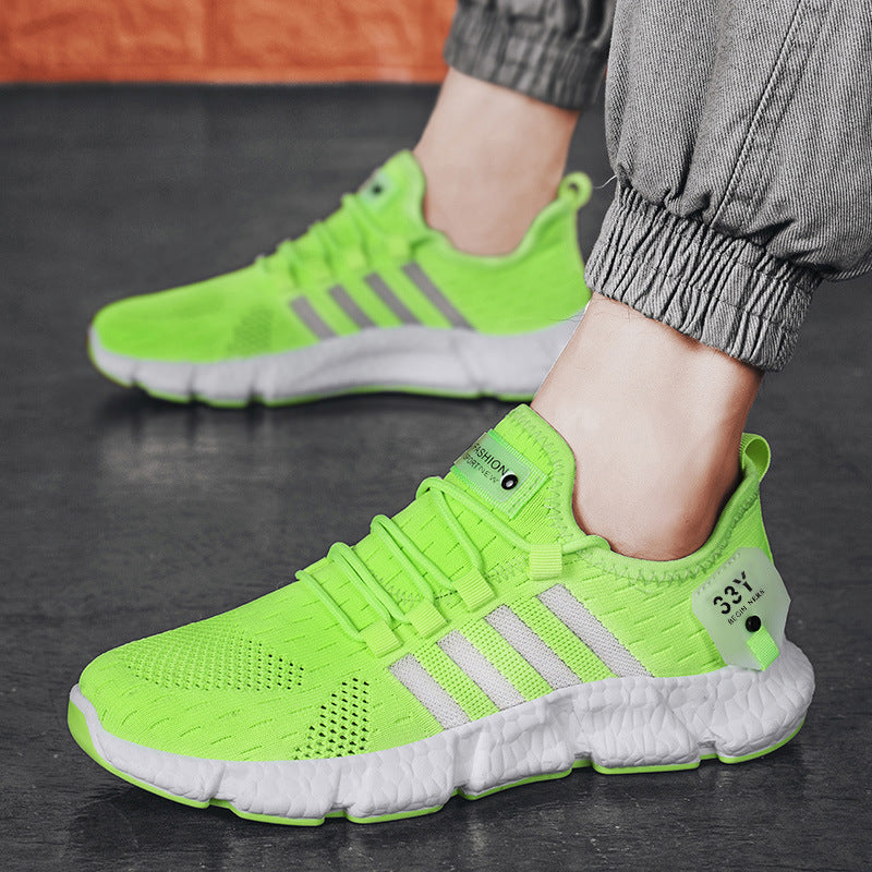 Men’s Fly-Knit Autumn Running Shoes | Breathable Casual Trainers