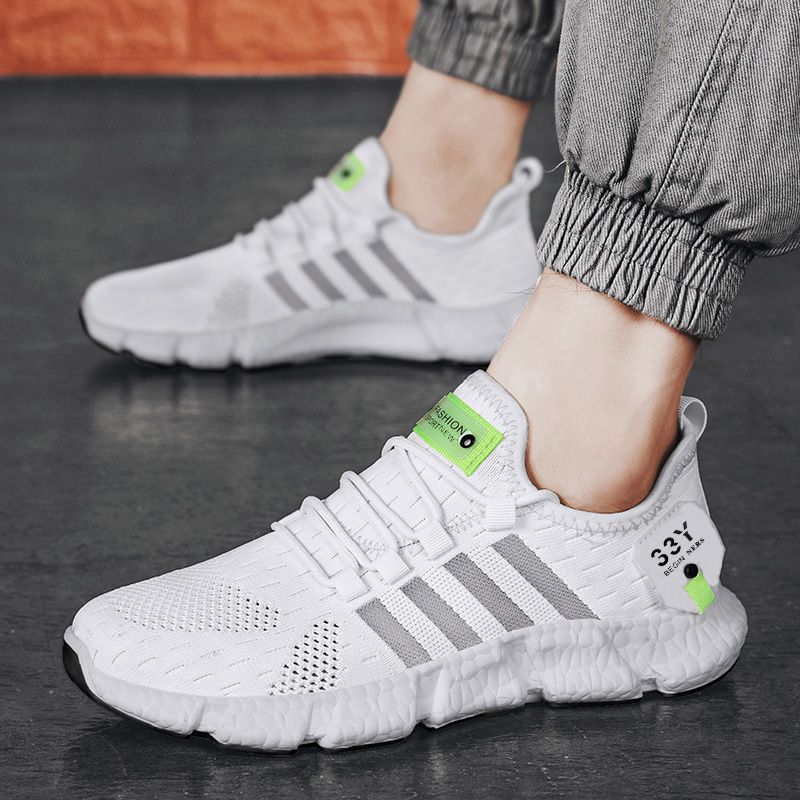 Men’s Fly-Knit Autumn Running Shoes | Breathable Casual Trainers