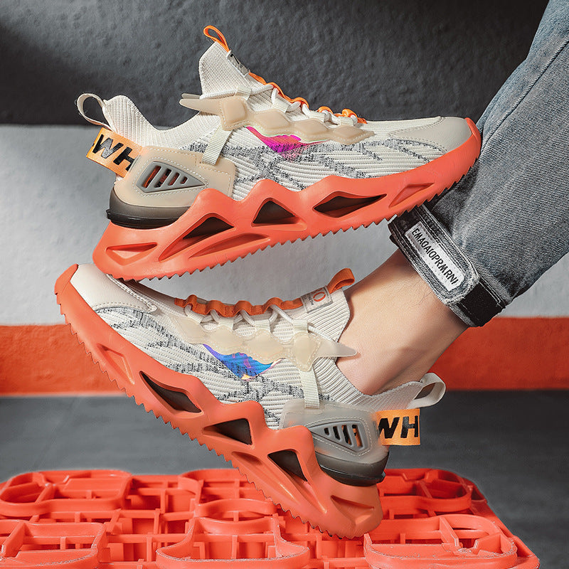 Men’s Blade Sole Running Shoes | Breathable Spring Trainers