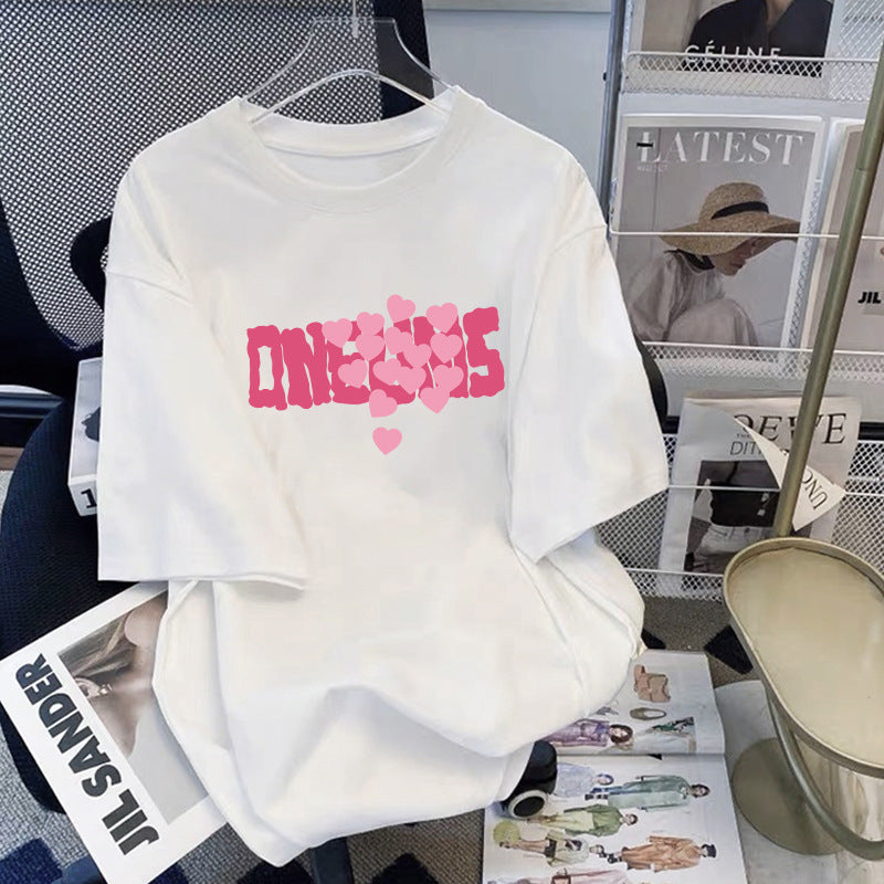 Pink rose quartz pure cotton tee with sculpted shoulder detail