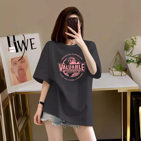 Dark gray dark gray pure cotton tee in relaxed european silhouette