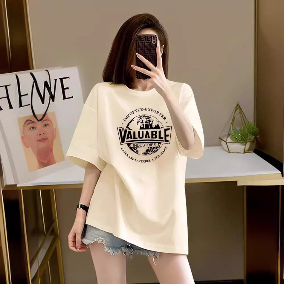 Dark Gray Pure Cotton Tee in Relaxed European Silhouette