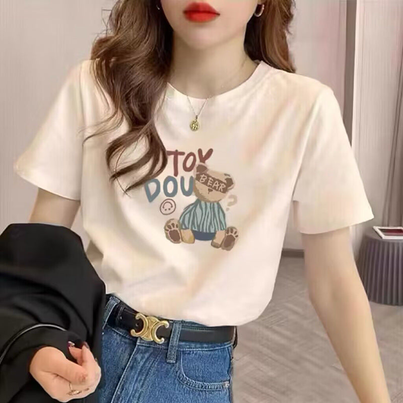 Apricot sculpted shoulder cotton tee in refined apricot