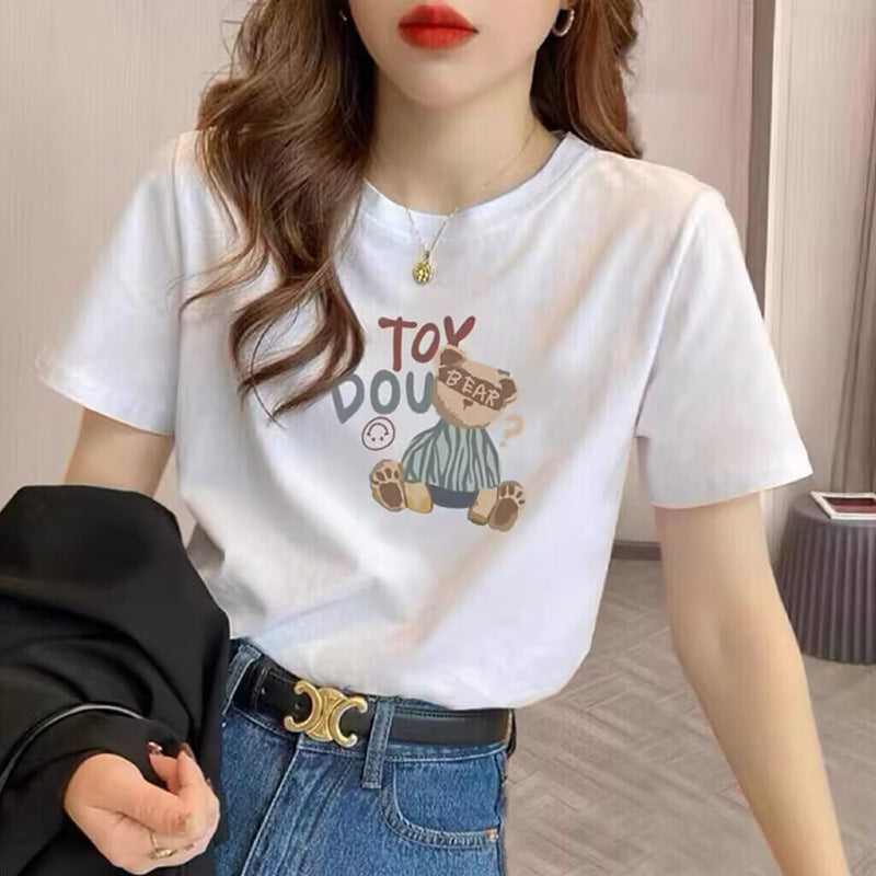 Sculpted Shoulder Cotton Tee in Refined Apricot
