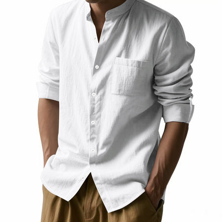 Light Blue men's casual shirt - button-up design with relaxed comfortable fit