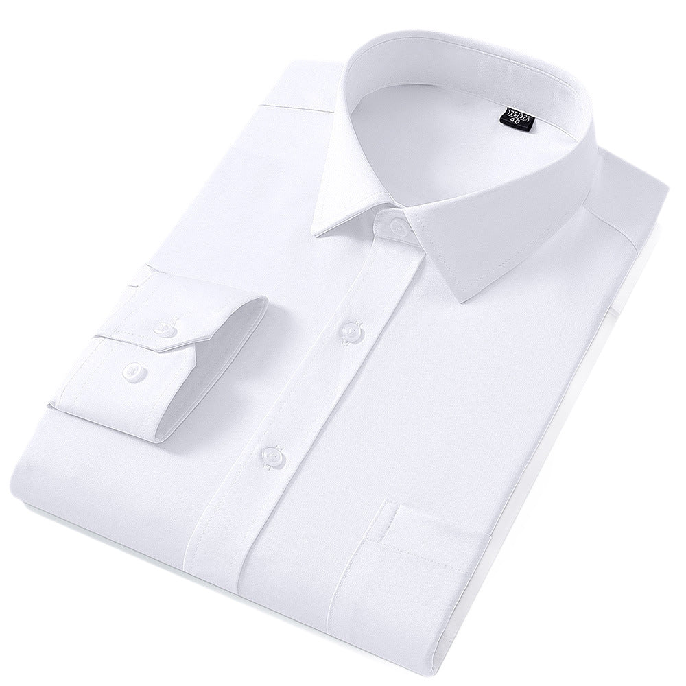 Bw- White men's casual shirt - button-up design with relaxed comfortable fit
