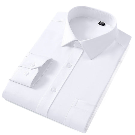 Bw- White men's casual shirt - button-up design with relaxed comfortable fit