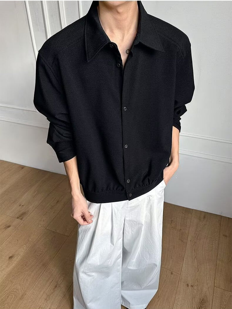 Men's Old Money Style Relaxed Long-Sleeved Cotton Shirt