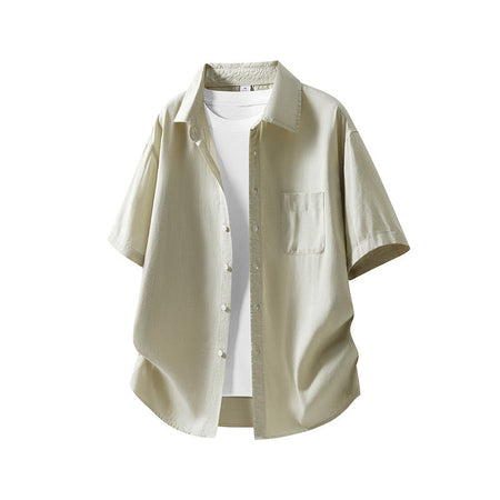 Light Gray men's casual shirt - button-up design with relaxed comfortable fit