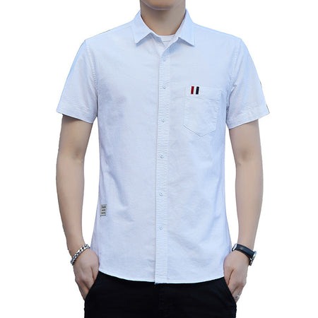 Grey men's casual shirt - button-up design with relaxed comfortable fit