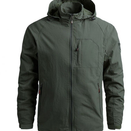 Black sun protection windbreaker jacket for men - lightweight windproof breathable design