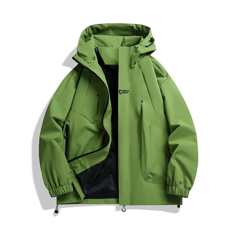 Men’s Hooded Waterproof Windproof Casual Work Jacket