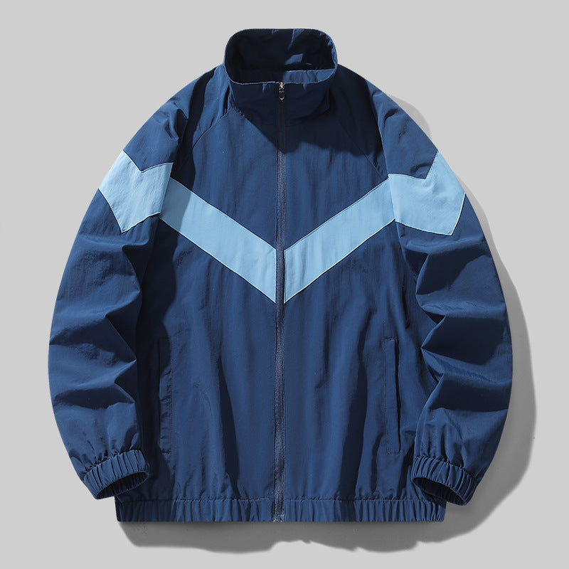 Men’s Color-Blocked Breathable Windbreaker Jacket
