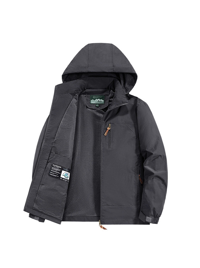 Men’s Hooded Windproof Casual Workwear Jacket
