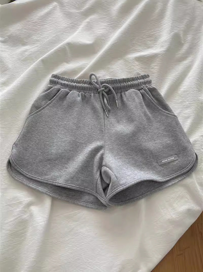 Black relaxed summer essential yoga and lounge shorts