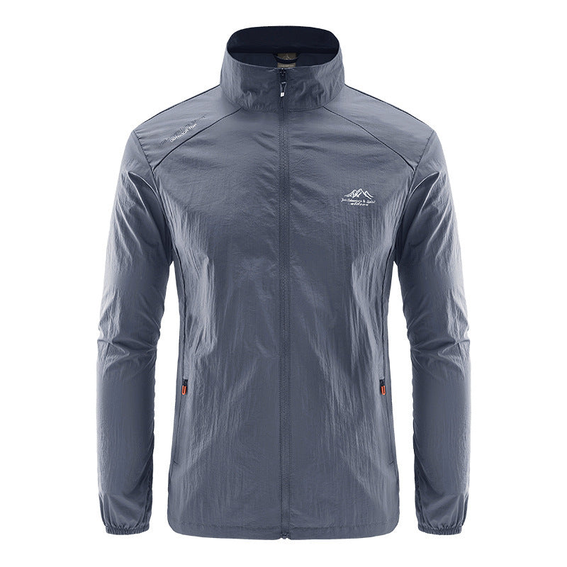 Men’s Ice Silk Vertical Collar Performance Sun Jacket