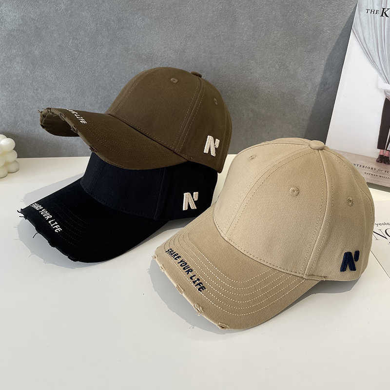 Personalized Side Letter Hard Top Cap - Slimming Duckbill Hat