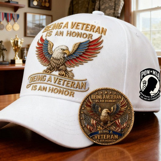 Commemorative Eagle Embroidered Retro Baseball Cap