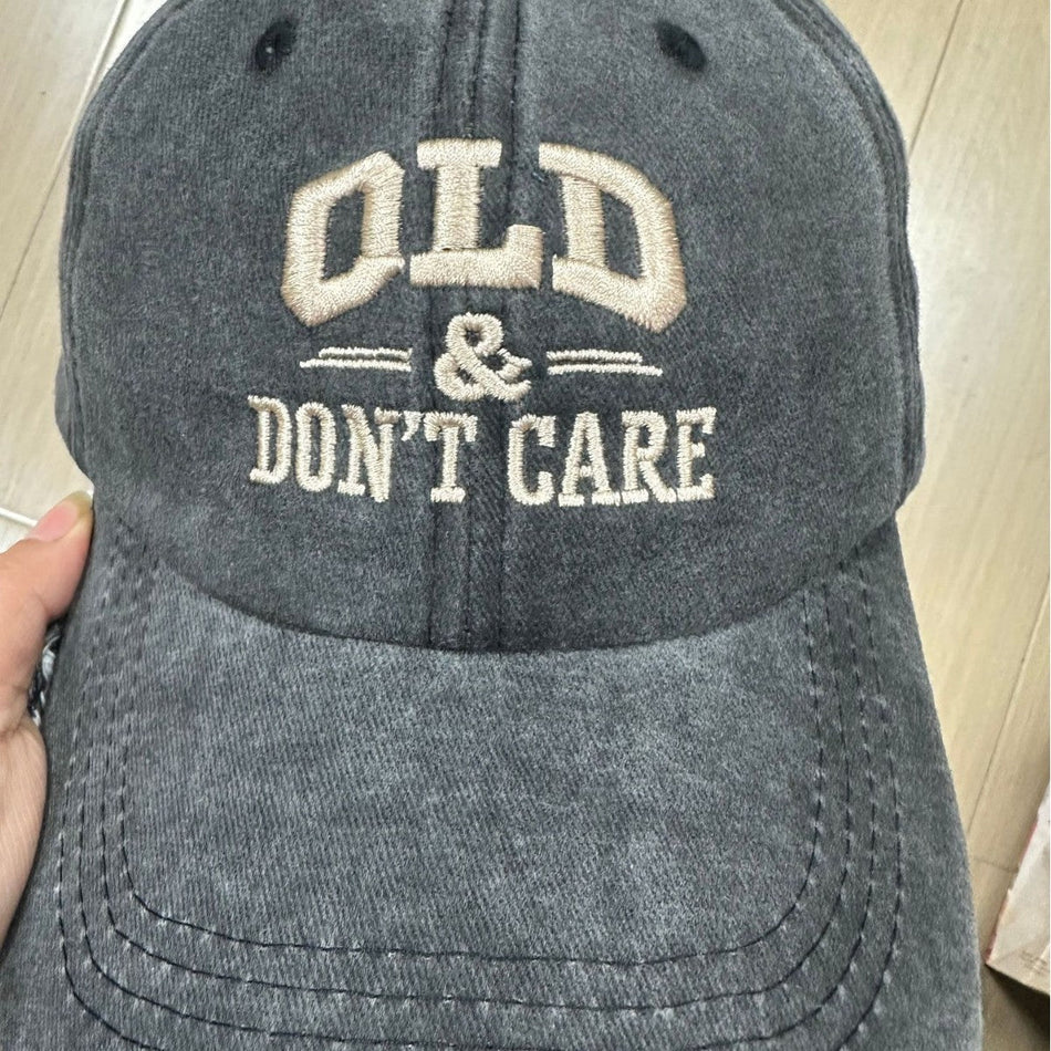 Vintage Washed Cotton Embroidered Baseball Cap