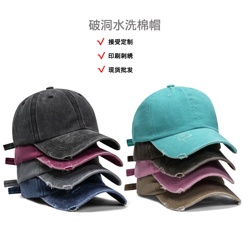 Vintage Sand-Washed Ram Embroidered Baseball Cap