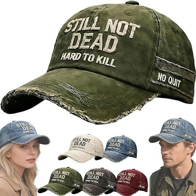 Still Not Dead Embroidered Retro Fringed Baseball Cap