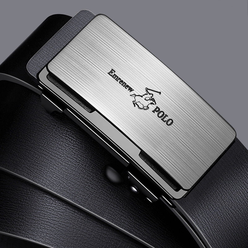 Amuli Paul Men’s Genuine Cowhide Belt with Automatic Buckle