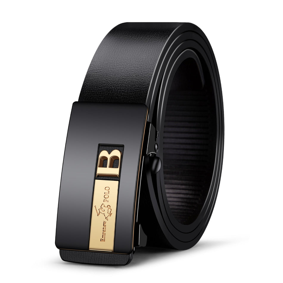 Ample Paul Men’s Genuine Leather Belt with Automatic Buckle