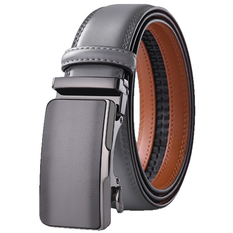 Men’s High-End Cowhide Belt with Precision Alloy Buckle