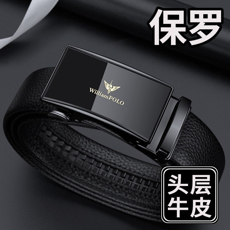 Emperor Paul Men’s Genuine Leather Belt with Alloy Buckle